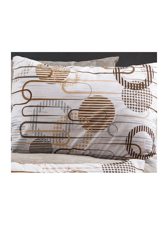 Dimcol Duvet Cover Single 160x240 Dioni 600 White-mocha