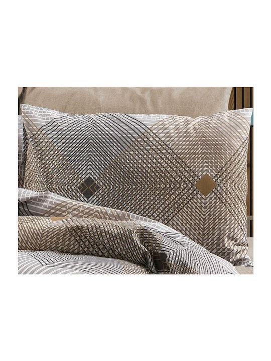 Dimcol Duvet Cover Single 160x240 Kallirroi 603 Grey-mocha