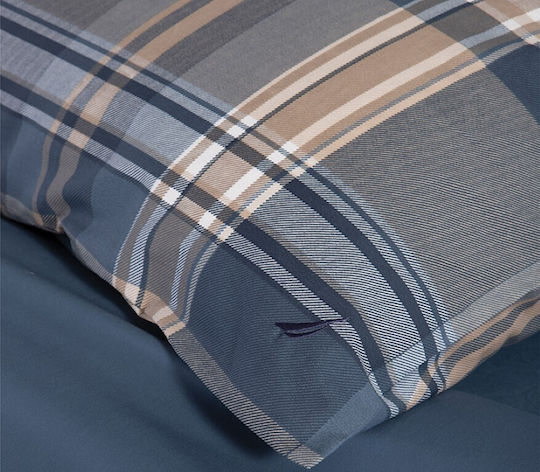 Nef-Nef Homeware Σετ Παπλωματοθήκη Βαμβακερή Υπέρδιπλη με 2 Μαξιλαροθήκες 240x220cm Surface Denim
