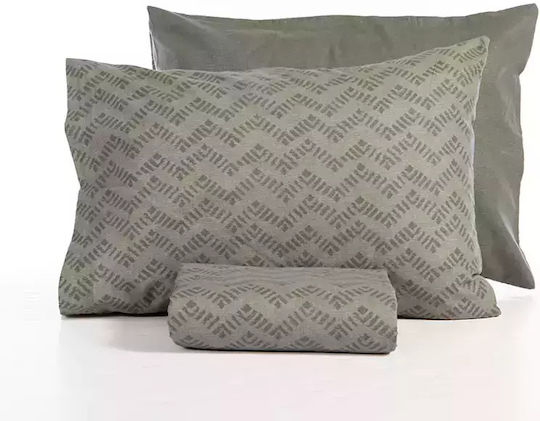 Nef-Nef Homeware Duvet Cover Set Cotton Single with Pillowcase 160x230 Green Green