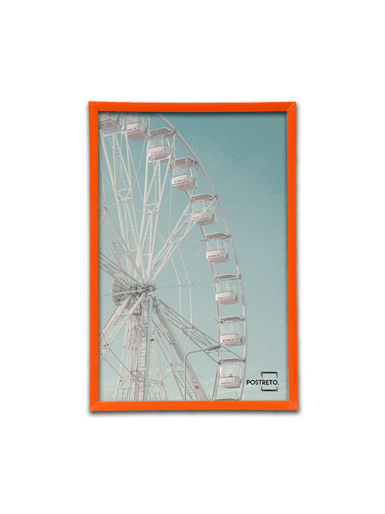 Plastic Picture Frame with Red Frame