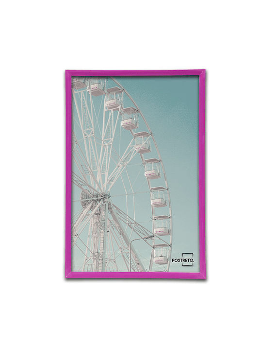 Plastic Photo Frame with Purple Frame