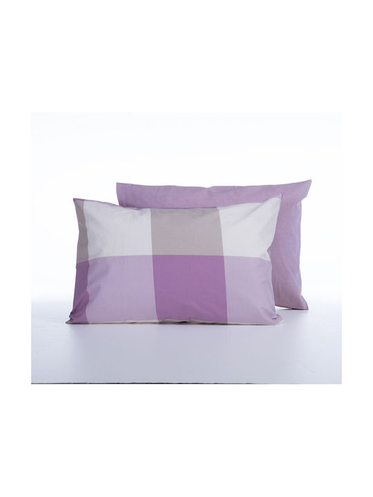 Nef-Nef Homeware Bamb.casual Check Калъфка за Възглавница с корица за плик Bordo 52x72см.