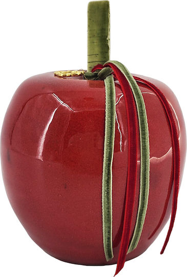 Rozos Ceramics Dekoratives Apfel aus Keramik 10x14cm 1Stück