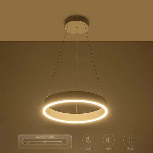 GloboStar Venom Ceiling Light White LED with Adjustable White Light 40x40cm