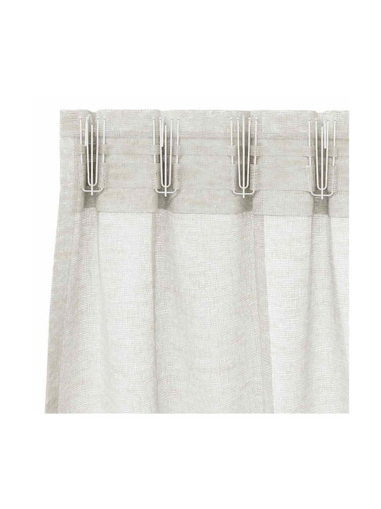 vidaXL Set Perdele Cu Coafură Bej 140x260 cm