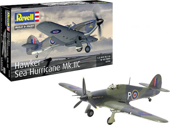 Assembly Model Revell Fighter Hawker Sea Hurricane Mk.iic 162 Pieces