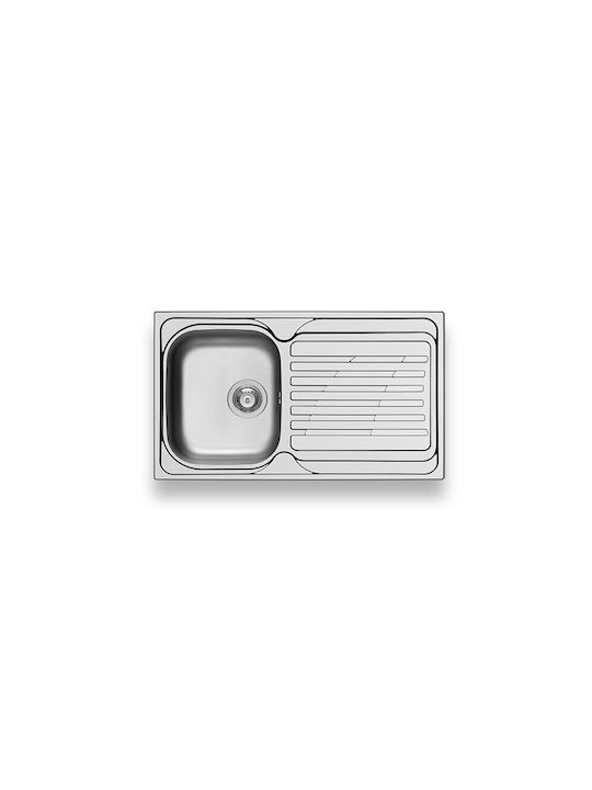 Maidtec Coventry 1B 1D Ένθετος Νεροχύτης Inox Σατινέ Μ86xΠ50cm Ασημί