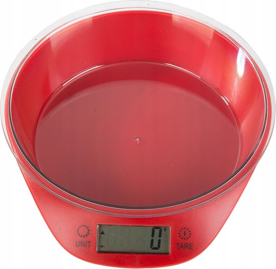 Ψηφιακή Ζυγαριά Κουζίνας με Κάδο έως 5kg Κόκκινη