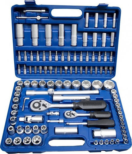 Ratschen- & Steckschlüssel-Sets 1\2" & 1\4" 108Stück