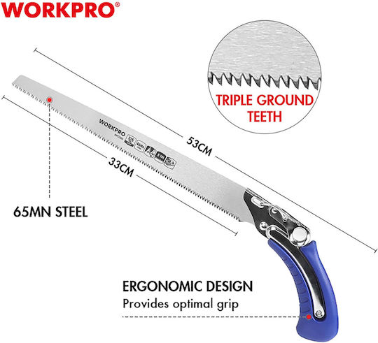 WorkPro Ferăstrău de mână Ferăstrău de tăiat crengi 33.02cm