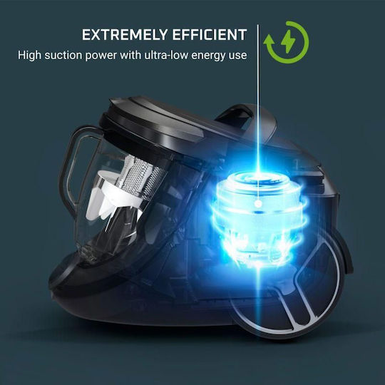 Rowenta Silence Force Cyclonic Effitech Ηλεκτρική Σκούπα 500W με Κάδο 2.5lt Μαύρη