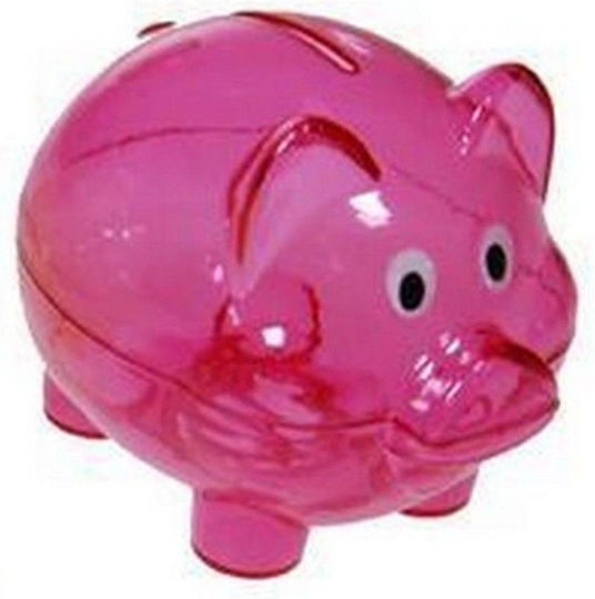 Next Piglet Children's Money Box Plastic Orange 10x11x10cm