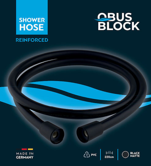 Obus Block Plastic Shower Hose Black 220cm