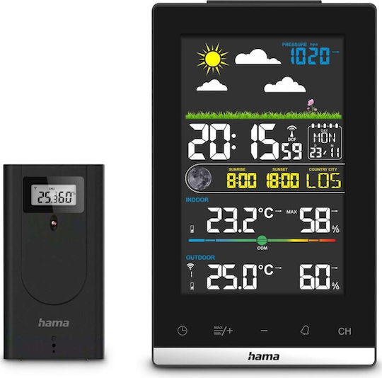 HAMA 00222239 Kabellose Wetterstation Digital Tischplatte Schwarz HAMA 00222239 Kabellose Wetterstation Digital Tischplatte Schwarz