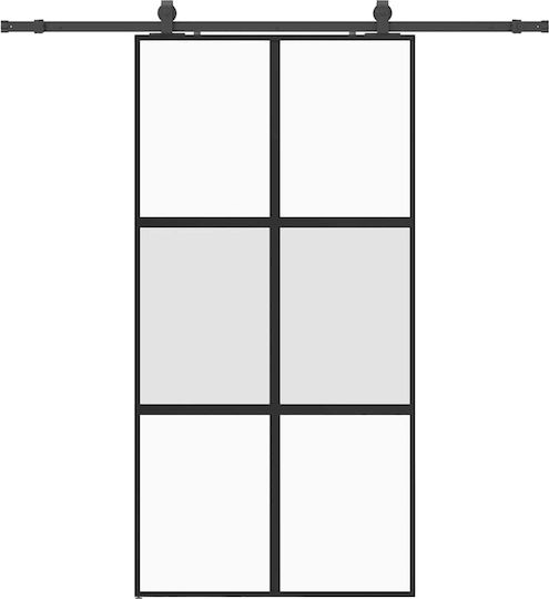 Vidaxl Σετ Συρόμενης Πόρτας Υλικό Μαύρο 102,5x205 Cm Vidaxl Σετ Συρόμενης Πόρτας Υλικό Μαύρο 102,5x205 Cm