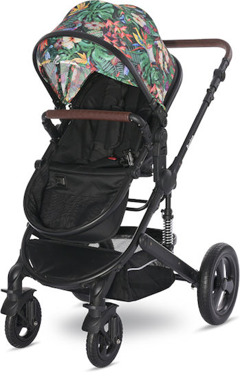 Lorelli Boston Adjustable 3 in 1 Baby Stroller Suitable for Newborn Tropical Flowers 14kg