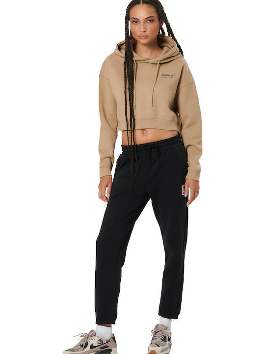 Women's Sweatshirt Hooded Beige