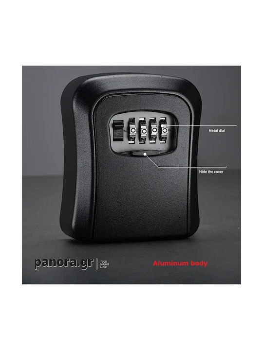Panora Suport De Chei Cu Combinație Metalic Cu Roată Cu Combinație 11.5x9.5cm Montare Pe Perete