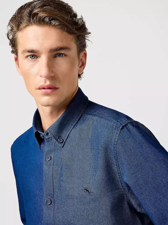 Langärmeliges Hemd Indigo