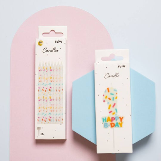 Birthday Candle Cozy Sprinkles Number 7 Multicolour Candle 7cm Kids Party