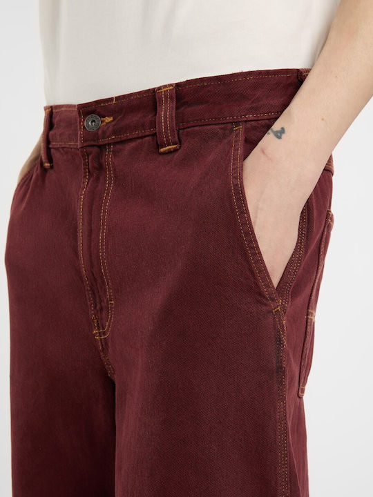 Madison Men's Jeans Pants With Slim Baggy Fit Bordeaux
