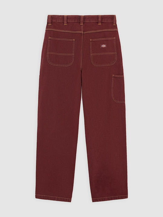 Madison Men's Jeans Pants With Slim Baggy Fit Bordeaux