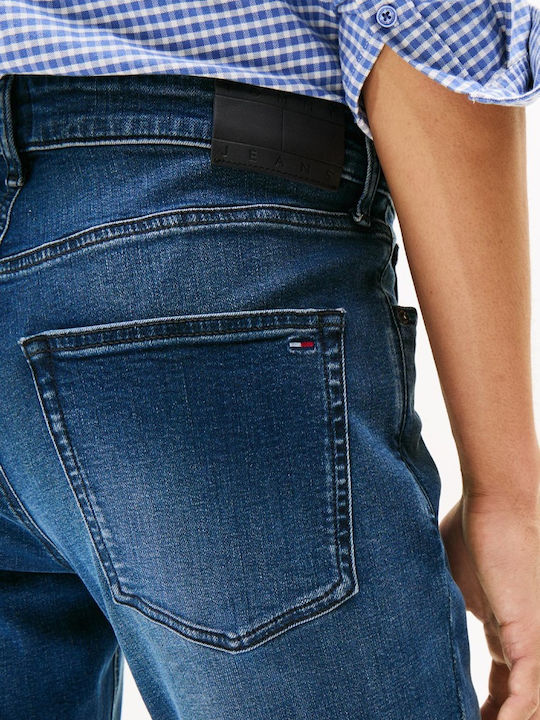 Men's Jeans Pants Elastic with Slim Fit Denim Dark