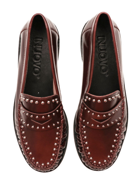 Leather Women's Loafers in Brown Color