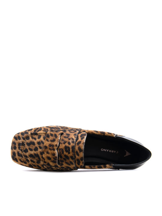 Leder Damen Mokassins in Braun Farbe