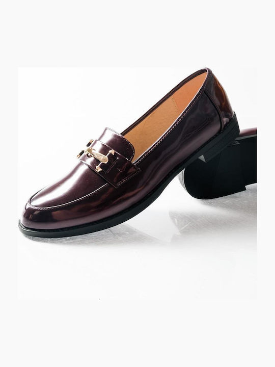 Women's Loafers in Burgundy Color