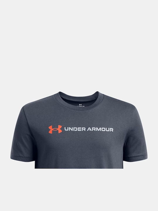 Kids' T-shirt Gray Logo Wordmark Ss