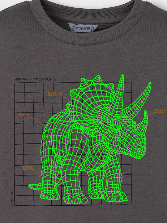 Παιδική Μπλούζα Μακρυμάνικη Γκρι Glow In The Dark