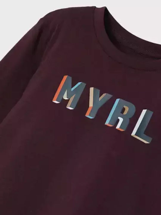 Kids' Shirt Long Sleeve Burgundy Ecofriends