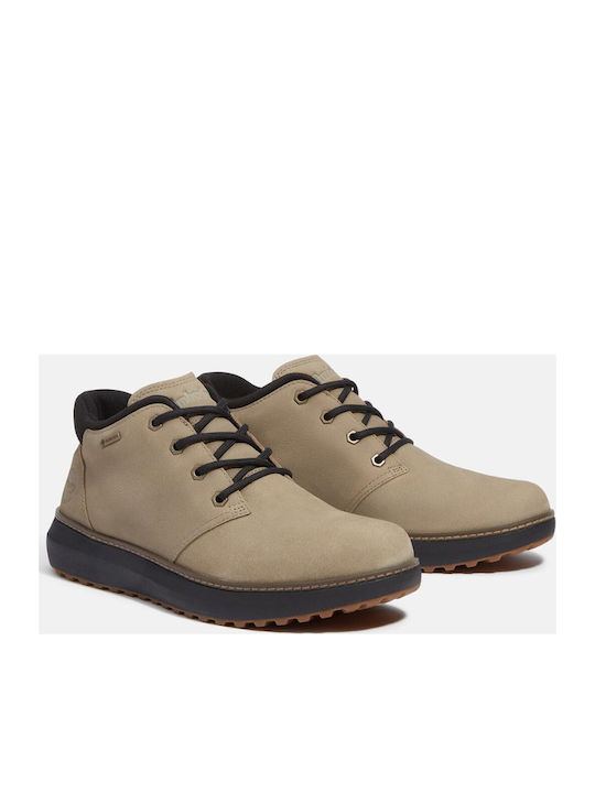 Mid Lace Up Gtx Leather Gray Men's Boots Waterproof