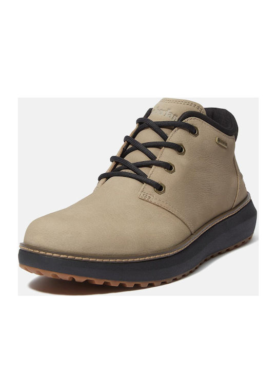 Mid Lace Up Gtx Leather Gray Men's Boots Waterproof