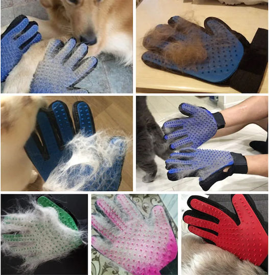 Coat Care Glove for Long-Haired Dogs for Coat Cleaning Pink