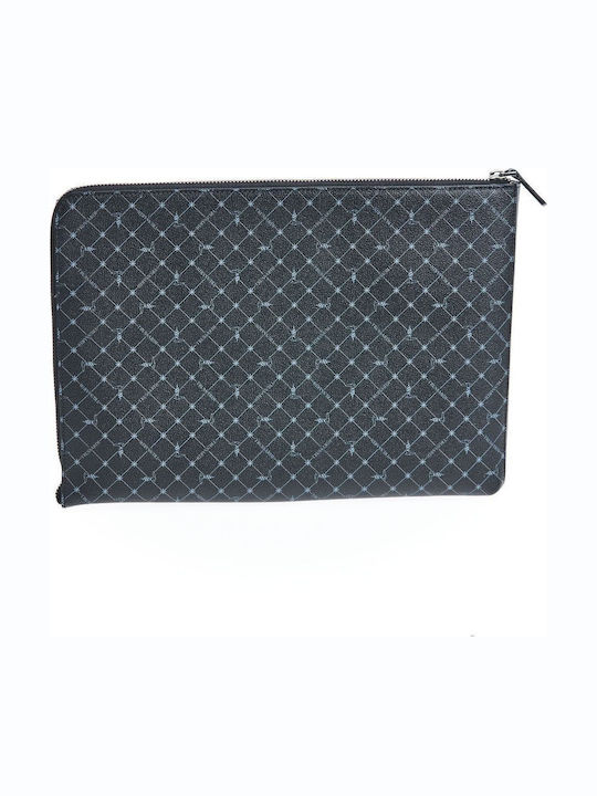 Airplane Δερμάτινο Γυναικείο Clutch Μαύρο
