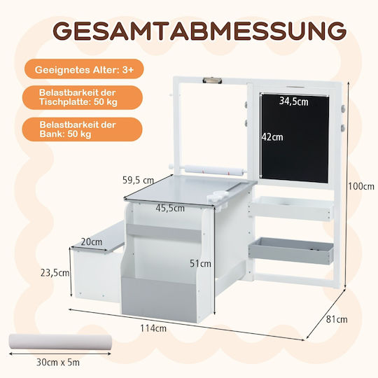 Costway Kids Magnetic Board / Blackboard / Markerboard