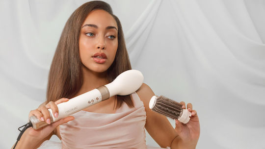 Cecotec Bamba Ceramiccare Ceramic Electric Brush with Air & Rotating Head for Straightening and Curls 1400W