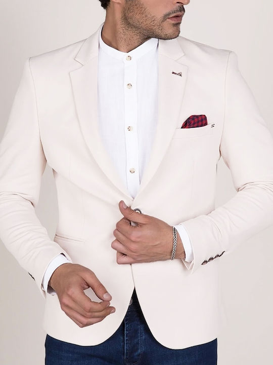 Men's Suit Jacket Slim Fit White