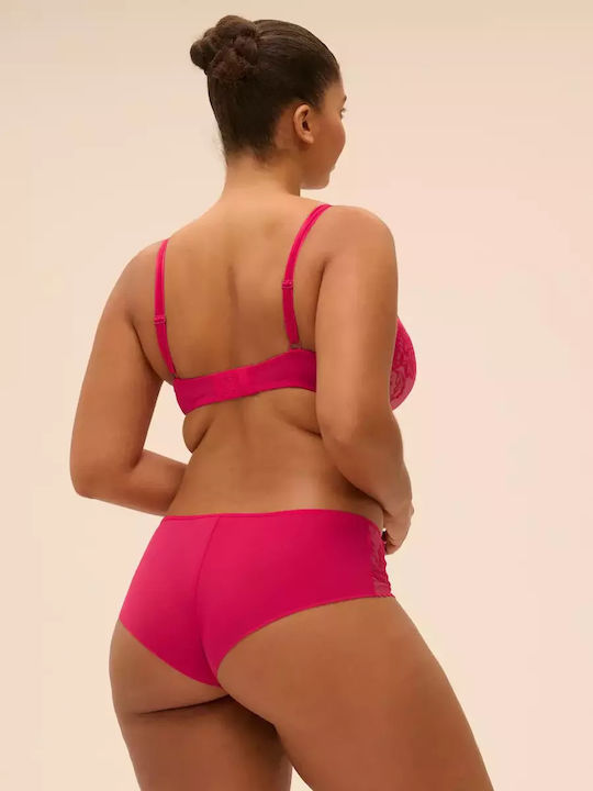 Women's Slip Seamless with Lace Magenta
