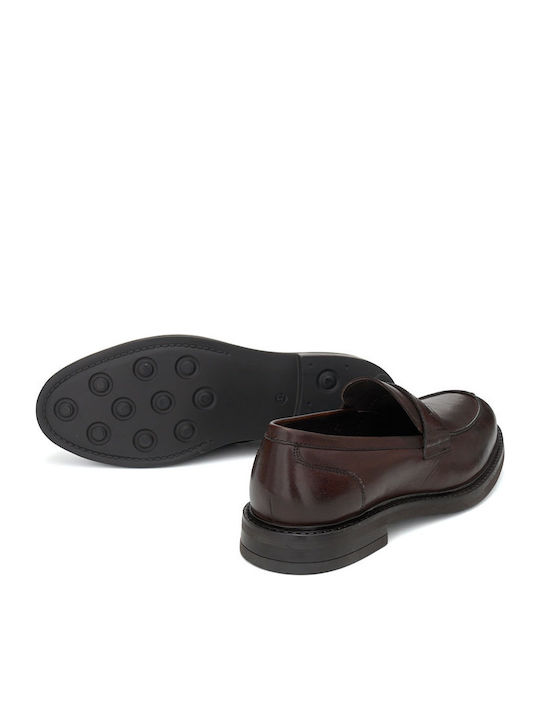 Leder Herren Mokassins in Braun Farbe