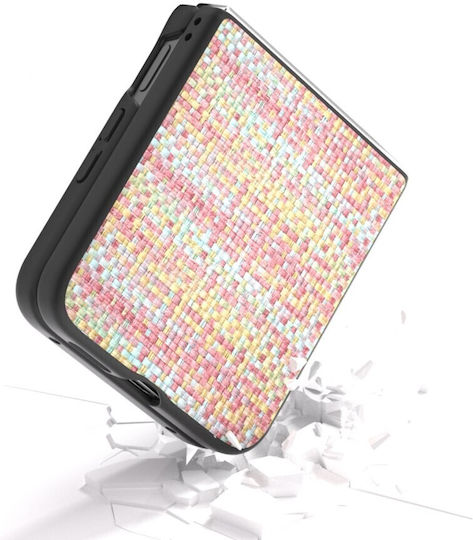 Plaid Texture Book Plastic Pink (Xiaomi Mix Flip)