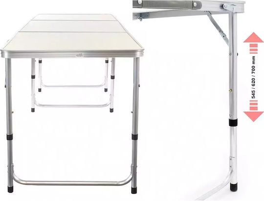Verk Group Table for Camping Foldable in Case 180x60cm Beige
