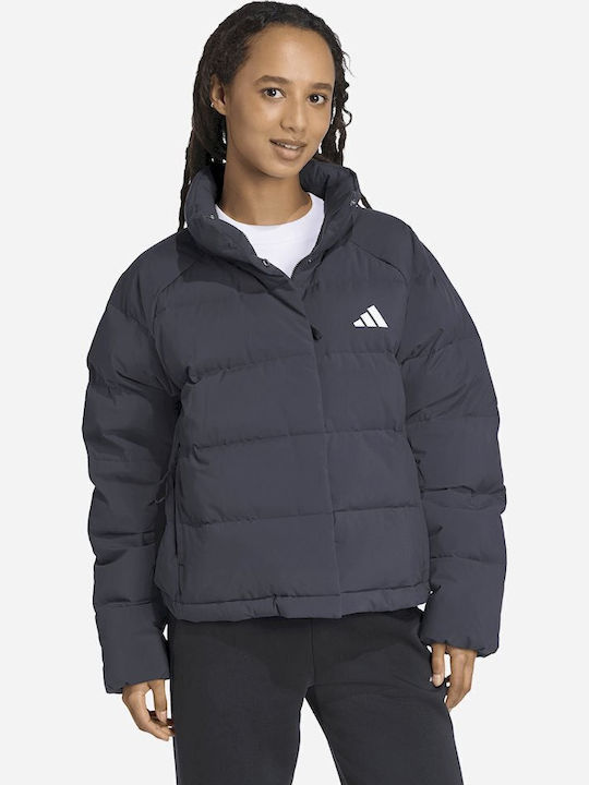 Helionic Damen Puffer Jacke für Winter Schwarz