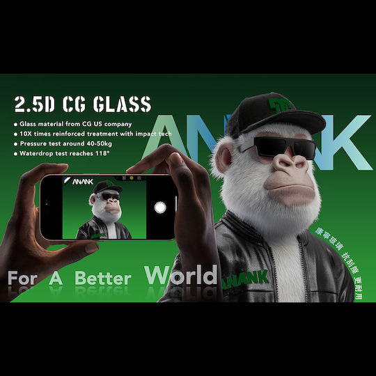 ANANK 2.5D Displayschutzfolie Schwarz (iPhone Air)