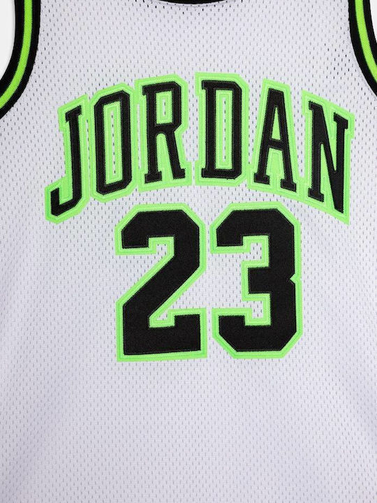 Topuri Pentru Copii Dri-Fit Fără Mâneci Albă 23 Jumpman Air