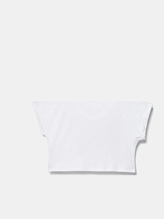 Kids' Crop Top Short Sleeve White