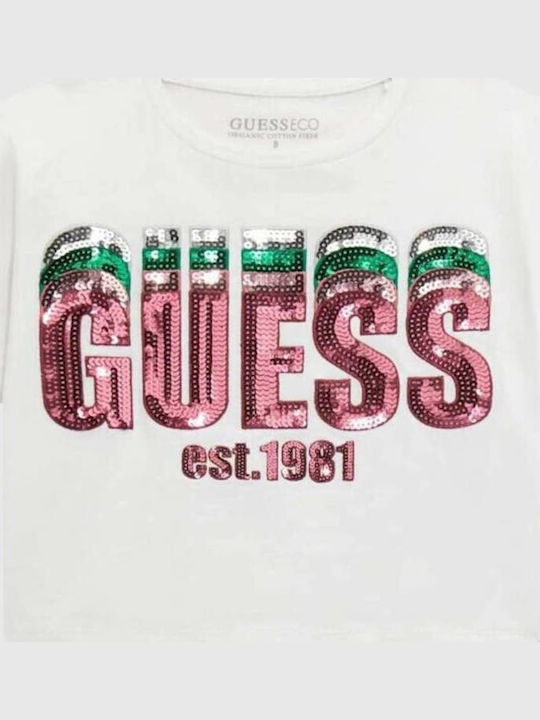 Kids' Crop Top Short Sleeve White